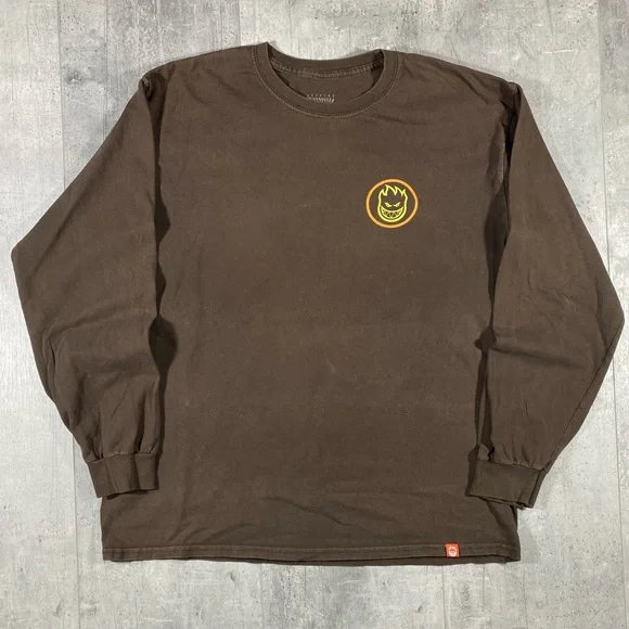 Brown Spitfire Skateboard Longsleeve - Picture 2 of 7